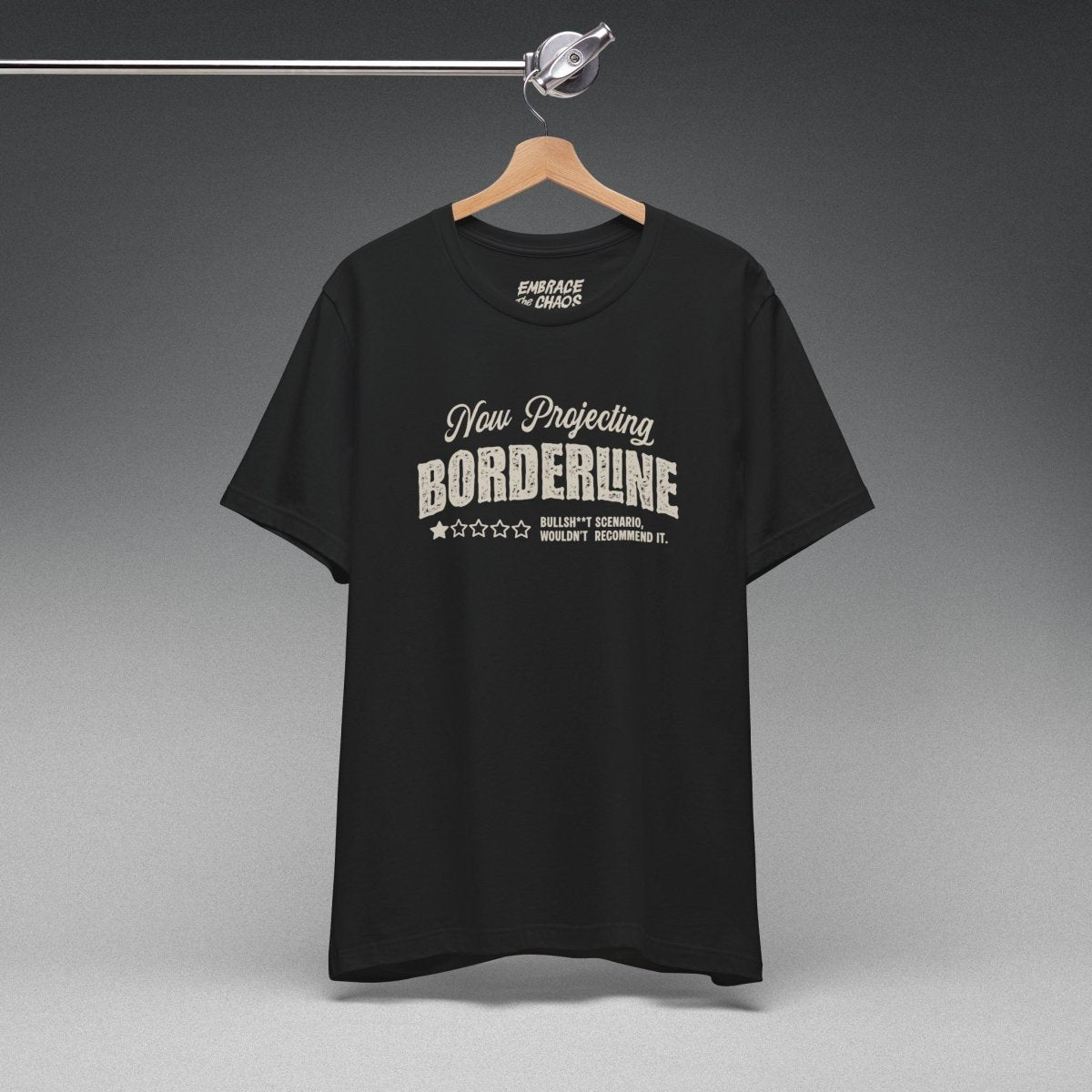 WOULDN'T RECOMMEND IT TEE XS Black - Embrace The Chaos mental health humor apparel