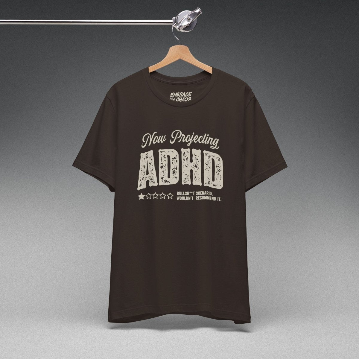 WOULDN'T RECOMMEND IT TEE XS Dark Olive - Embrace The Chaos mental health humor apparel