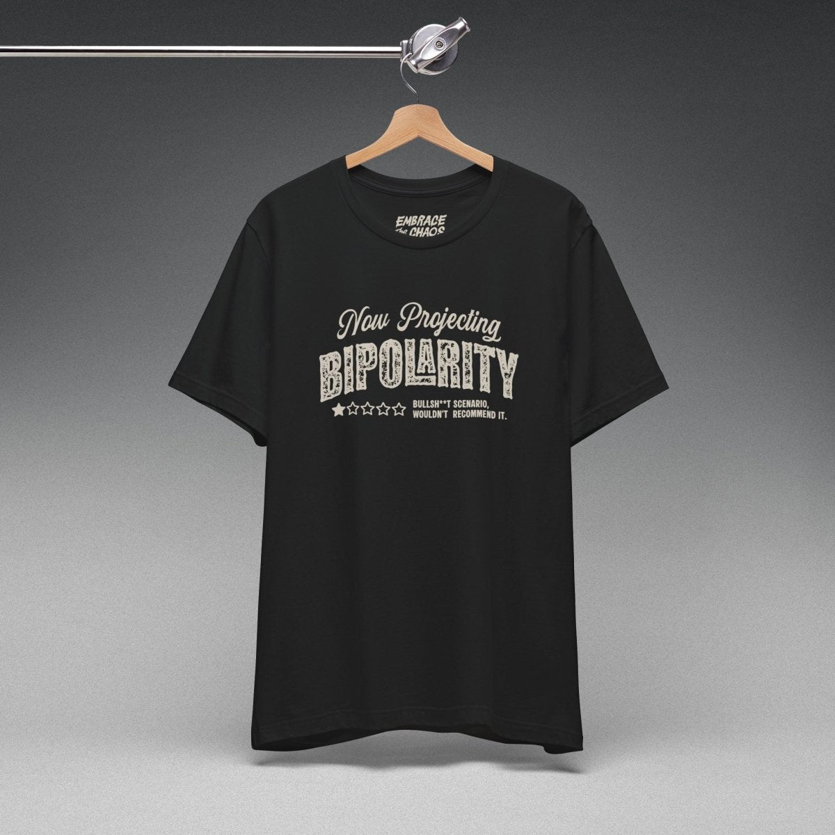 WOULDN'T RECOMMEND IT TEE XS Black - Embrace The Chaos mental health humor apparel