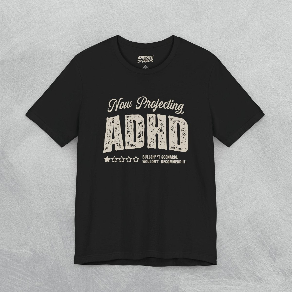 WOULDN'T RECOMMEND IT TEE XS Black - Embrace The Chaos mental health humor apparel