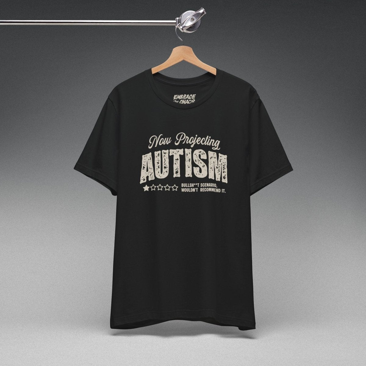 WOULDN'T RECOMMEND IT TEE XS Black - Embrace The Chaos mental health humor apparel