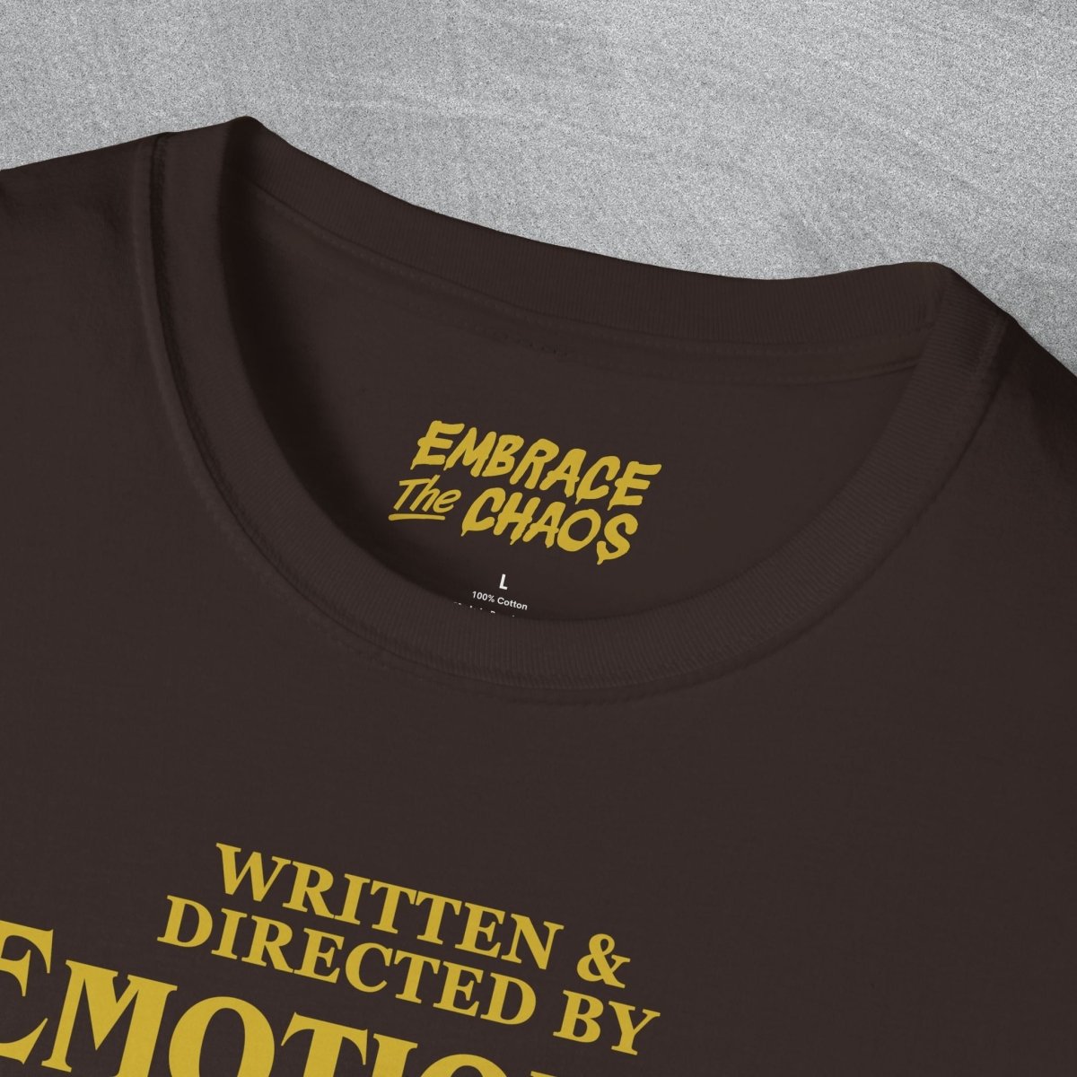 WRITTEN & DIRECTED BY TEE White XS - Embrace The Chaos mental health humor apparel